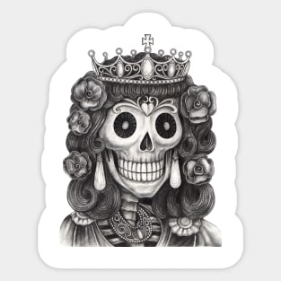 Female skeleton fashion model. Sticker